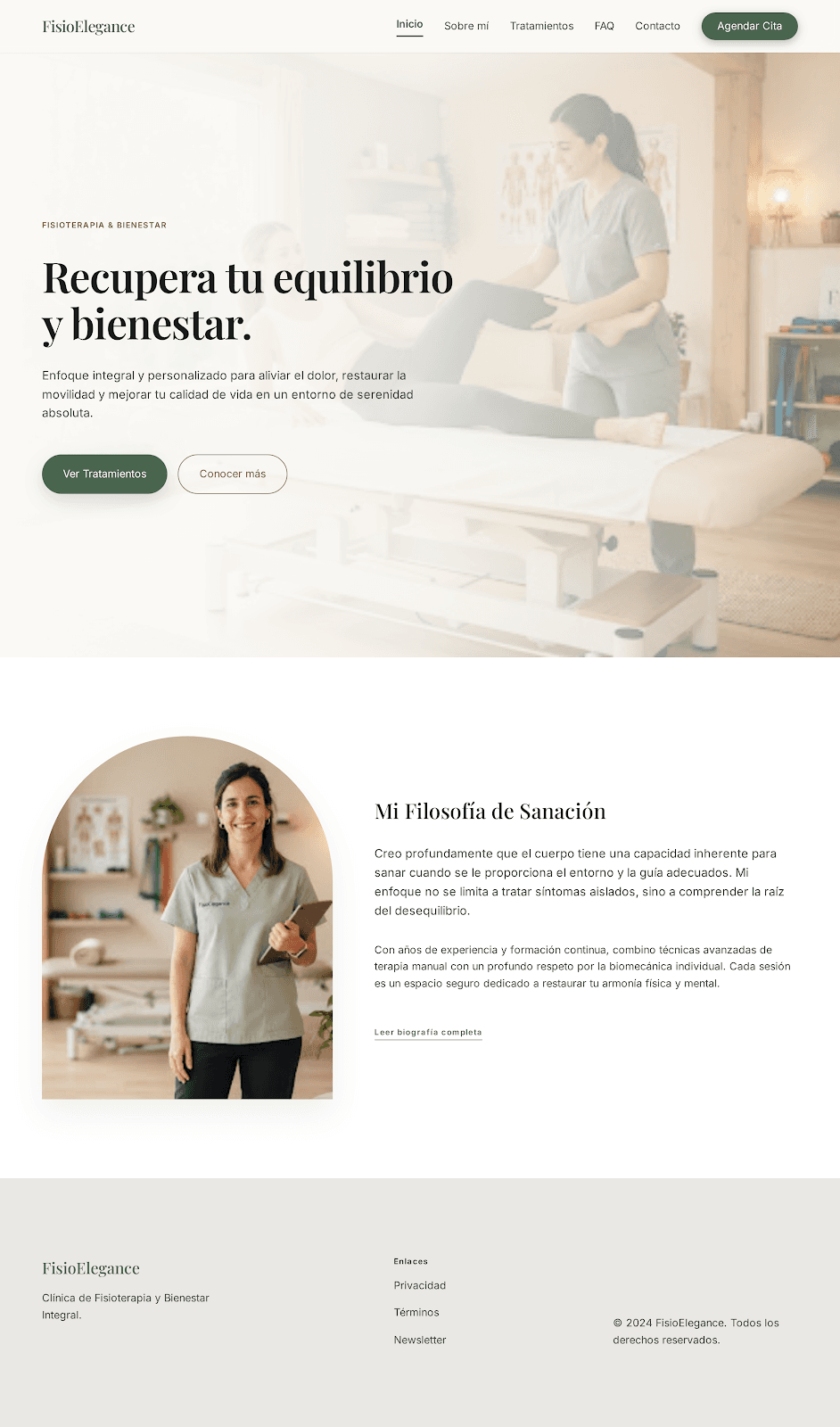 Vista previa de la plantilla Elegancia Clínica